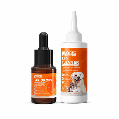 Puainta Quantum Silver Ear Drops - Ultimate Ear Infection Treatment for Dogs and Cats, 30ml Solution for Itchy Ears and Ear Mites