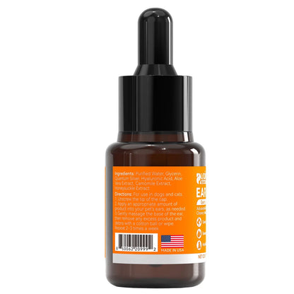 Puainta Quantum Silver Ear Drops - Ultimate Ear Infection Treatment for Dogs and Cats, 30ml Solution for Itchy Ears and Ear Mites