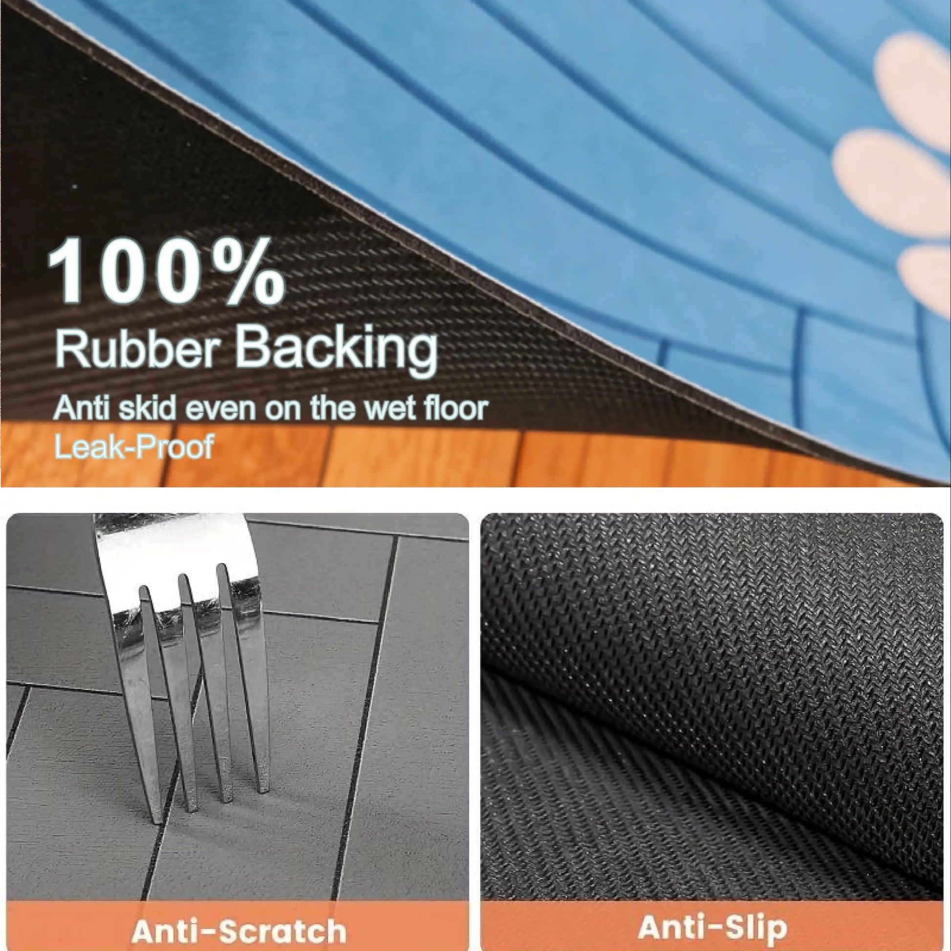 Quick-Dry Absorbent Pet Feeding Mat for Dogs and Cats - Non-Slip Rubber Base for Indoor Cleanliness