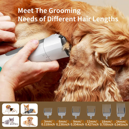 Grooming Vacuum, Dogs Hair Removal Mitts & Rollers,Dog Vacuum Brush for Shedding Grooming, Dog Hair Vacuum Groomer, 7-In-1 Pet Grooming Kit for Cat Dog, Pet Products Paw Trimmer